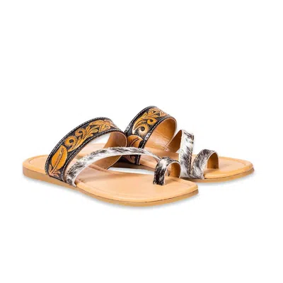 Myra Women's Greta Lee Sandals In Brown/black/white In Multi