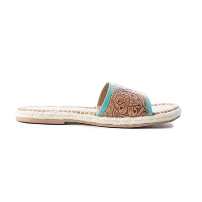 Myra Women's Horizon Creek Slides In Turquoise In Blue