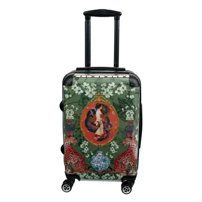 Myrtle & Mary Mishcka Suitcase - Green In Brown
