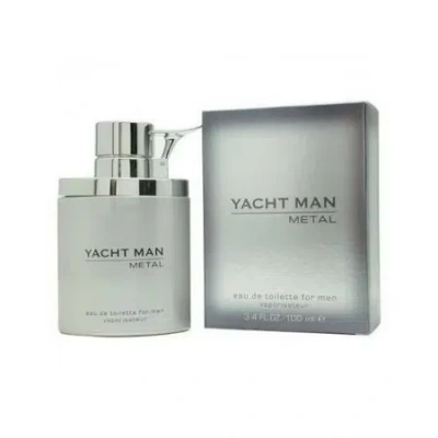Myrurgia Men's Yacht Man Metal Edt Spray 3.4 oz Fragrances 8410190529182 In Silver