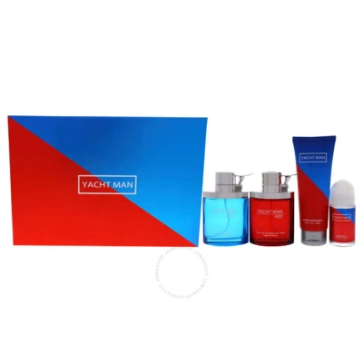 Myrurgia Yacht Man Blue And Yacht Man Red By  For Men - Pc Gift Set .oz Red Edt Spray In White