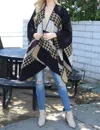 Mys Wholesale Stripes Pattern Kimono In Black In Black