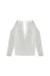 Mysa Moon Women's White Ruby Blouse In White
