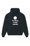 Mysimplicated Black / White Cotton Hoodie In Black - Concern Quote In Black/white