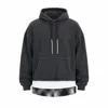 Mysimplicated Grey Oversized Three Layered Distressed Hoodie Vtwo In Grey