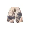 Mysimplicated Men's Bermuda Shorts In Beige With Snake Design - Recycled Fabric In Beige