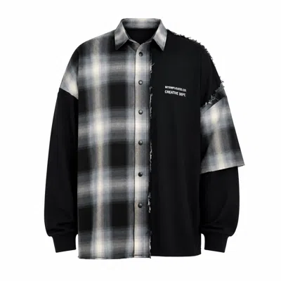 Mysimplicated Men's Black / Grey Fracture Oversized Shirt In Black/grey