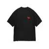 Mysimplicated Women's Black / Red Oversized Black T-shirt With Heart Logo W In Black/red