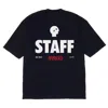 Mysimplicated Men's Black / White / Red Oversized Black T-shirt With Staff Print In Black/white/red