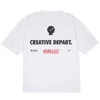 Mysimplicated Men's Black / White / Red Oversized White T-shirt With Creative Department Design In Black/white/red