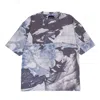 Mysimplicated Men's Blue / Grey Oversized Full Print T-shirt - Distorted Design In Blue/grey