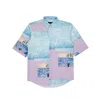 Mysimplicated Women's Pink / Purple / Blue Short Sleeve Shirt Water Design - Recycled Fabric W In Blue/pink/purple