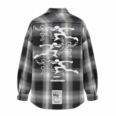 Mysimplicated Men's Grey / Black / White Vitamin Aqua Mg Shirt In Grey In Grey/black/white