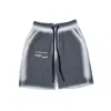 Mysimplicated Men's Grey / White Bermuda Shorts In Grey With Laos Print - Recycled Fabric In Grey/white