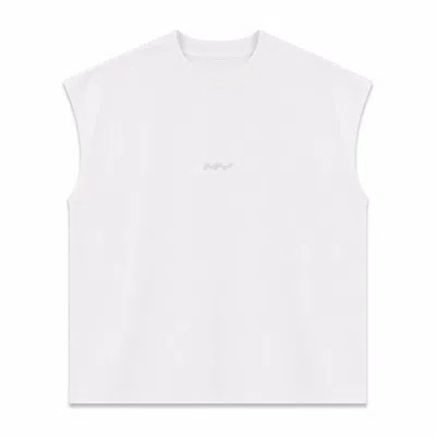 Mysimplicated Men's ® Oversized White Sleeveless Tee