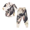 Mysimplicated Men's Neutrals / Brown Short Sleeve Shirt And Trousers Set In Beige With Snake Design - Recycled Fab In Brown