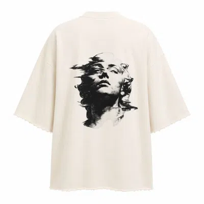 Mysimplicated Men's Neutrals Dream State Oversized Off-white Tee