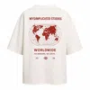 Mysimplicated Men's Neutrals / Red ® Worldwide Ivory Tee In Red