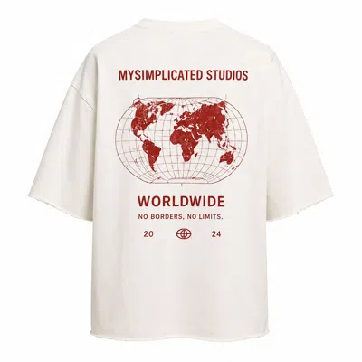 Mysimplicated Men's Neutrals / Red ® Worldwide Ivory Tee