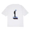 Mysimplicated Men's White / Blue / Black Oversized White T-shirt With Headspace Design In White/blue/black