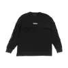 Mysimplicated Oversized Black Cotton Abyss Frayed Crewneck In Black