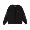 Mysimplicated Women's Black / Grey Oversized Black Cotton Obsidian Phantom Crewneck W In Black/grey