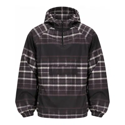 Mysimplicated Women's Black / Grey Water Repellent Windbreaker Noa Checkered Design W In Black/grey