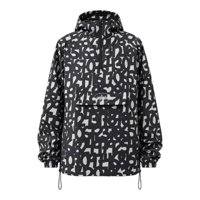 Mysimplicated Women's Black / Grey Water Repellent Windbreaker Numbers Design W In Black/grey