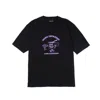 Mysimplicated Women's Black / Pink / Purple Oversized T-shirt In Black With More Espresso Print W In Black/pink/purple