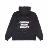 Mysimplicated Women's Black / White / Grey Oversized Cotton Hoodie In Vintage Black - Custom Reality W In Multi