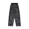 Mysimplicated Women's Black / White Pants With Lateral Snap Buttons In Numbers Design - Recycled Fabric W In Black/white