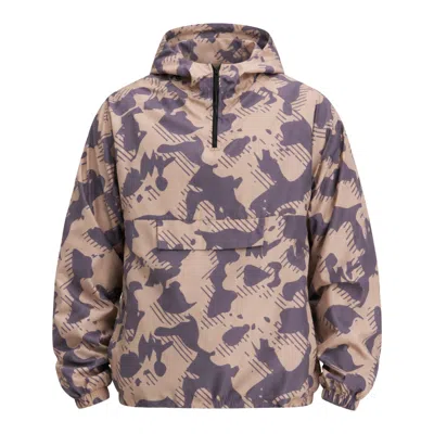 Mysimplicated Women's Brown / Neutrals Water Repellent Windbreaker Dune Camo Design W