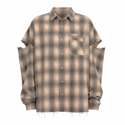 Mysimplicated Women's Fragmented Sleeves Shirt In Brown