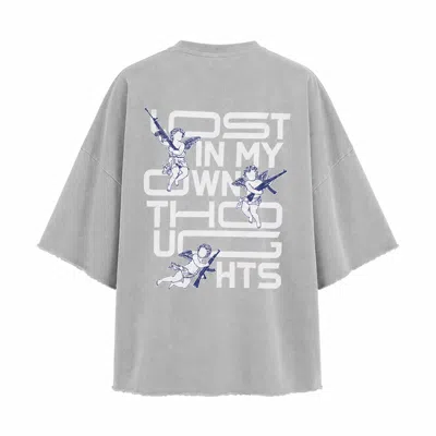 Mysimplicated Women's Lost Grey Oversized T-shirt W
