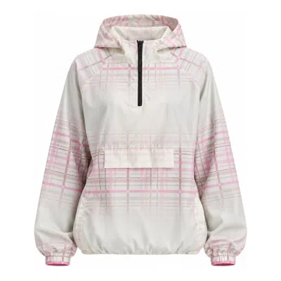 Mysimplicated Women's Neutrals / Pink Water Repellent Windbreaker Elia Check Design W