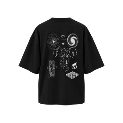 Mysimplicated Women's Oversized Black T-shirt With 777 Design W