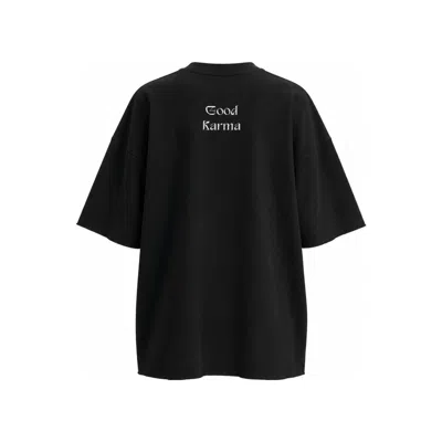 Mysimplicated Women's Oversized Black T-shirt With Good Karma Design W