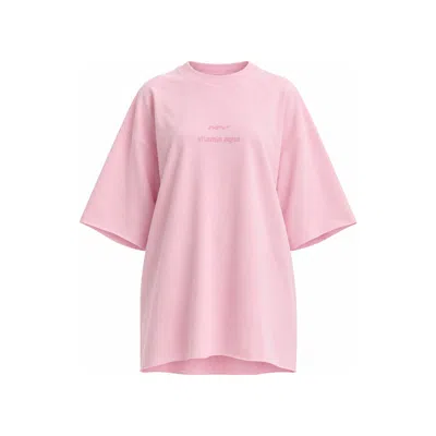 Mysimplicated Women's Oversized Pink T-shirt With Vitamin Club Design W