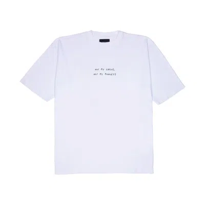 Mysimplicated Women's Oversized White T-shirt - Not My Circus Quote W