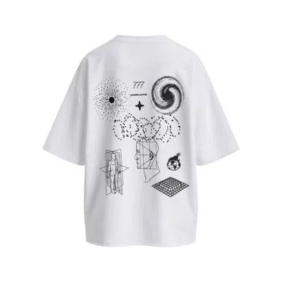 Mysimplicated Women's Oversized White T-shirt With 777 Design W