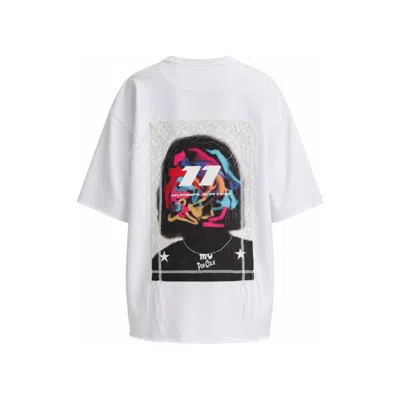 Mysimplicated Women's Oversized White T-shirt With Pop Cola Vandal Design W