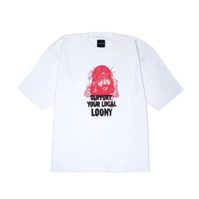 Mysimplicated Men's Pink / Purple / White Oversized T-shirt In White With Loony Design In Pink/purple/white