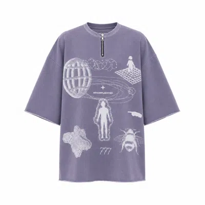 Mysimplicated Women's Purple Symbols Oversized T-shirt In Mauve