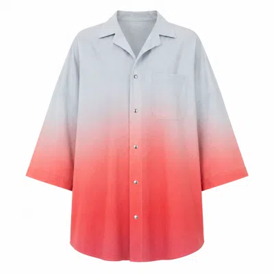 Mysimplicated Women's Red / Blue Sunset Short Sleeve Shirt W In Red/blue