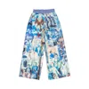 Mysimplicated Women's Training Pants In Blue With Graffiti Pattern - Recycled Fabric W In Blue