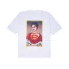 Mysimplicated Women's White / Yellow / Orange Oversized White T-shirt With Super-frida Design W In White/yellow/orange