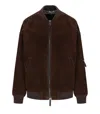 Myskin Dark Brown Oversize Bomber Jacket In Brown