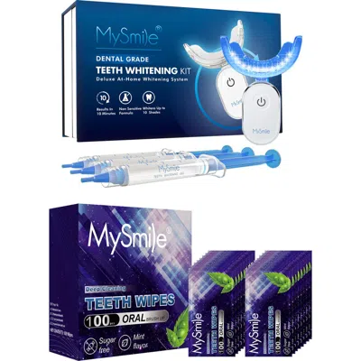 Mysmile Advanced Teeth Whitening Kit With Teeth Wipes Double Pack In Blue