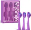 Mysmile Dy156 Electric Toothbrush Replacement Heads (3 Pack) - Purple In Purple