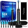 Mysmile Elite Rechargeable Sonic Toothbrush With Travel Case - Black In Black